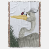 Cute Heron en Ladybug Deken (Voorkant Verticaal)