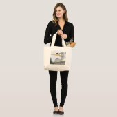 Cute Heron en Ladybug Grote Tote Bag (Voorkant (model))