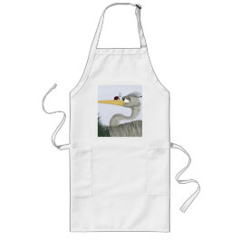 Cute Heron en Ladybug Lang Schort