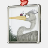 Cute Heron en Ladybug Metalen Ornament (Links)
