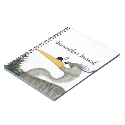 Cute Heron en Ladybug Notitieboek (Linkerzijde)