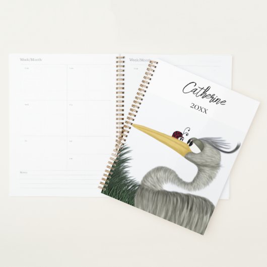 Cute Heron en Ladybug Planner (Display)