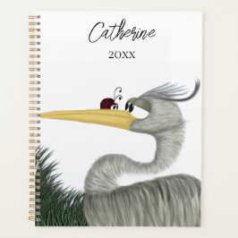 Cute Heron en Ladybug Planner