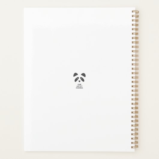 Cute Heron en Ladybug Planner (Achterkant)