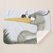 Cute Heron en Ladybug Sherpa Deken (Voorkant (horizontaal))