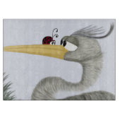 Cute Heron en Ladybug Snijplank (Voorkant)