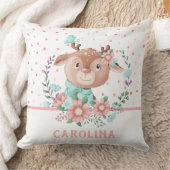 Cute Hert Bloem Reversibel Kussen (Deken)
