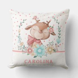 Cute Hert Bloem Reversibel Kussen