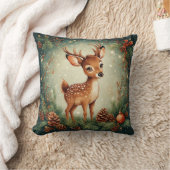 🦌 Cute Hert Kerstkrans Vreugde Kussen (Deken)