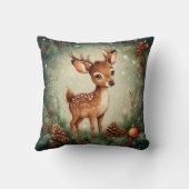 🦌 Cute Hert Kerstkrans Vreugde Kussen (Achterkant)