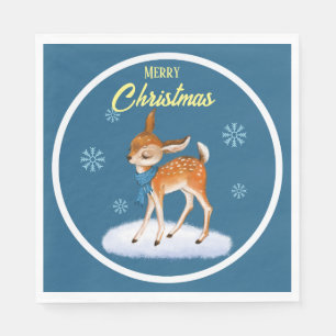 Cute hert-kerstpapier Napkin Servet