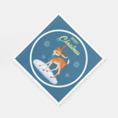 Cute hert-kerstpapier Napkin Servet (Hoek)