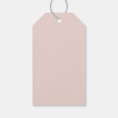 Cute Hert met Rode Strik | Roze Kerstmis Cadeaulabel (Achterkant)