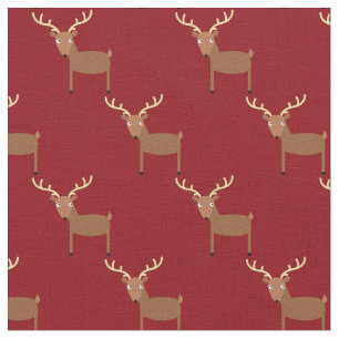 Cute Herten Kinderen Baby Nursery Donkerrood Stof