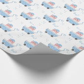 Cute Het is een Baby shower van een jongen die pap Cadeaupapier (Hoek)