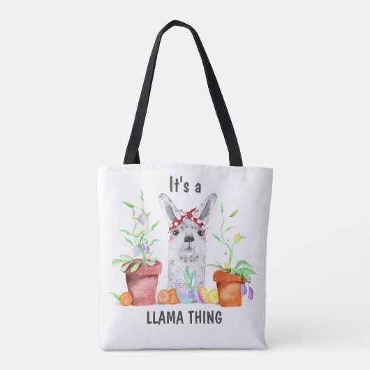 Cute Het is een Llama-ding Tote Bag (Achterkant)