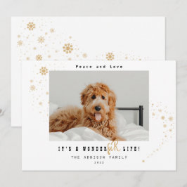 Cute Het is een WonderFUR Life Pet met kerstfoto Feestdagenkaart