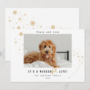 Cute Het is een WonderFUR Life Pet met kerstfoto Feestdagenkaart