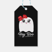 Cute Hey Boo Halloween Design Cadeaulabel (Voorkant)