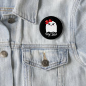 Cute Hey Boo Halloween Design Ronde Button 5,7 Cm (In situ)