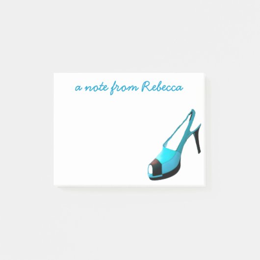 Cute High Hiel Shoe Turquoise Post-it® Notes (Voorkant)