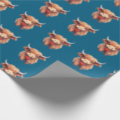 Cute Highland Cow. Cadeaupapier (Hoek)