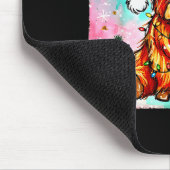 Cute Highland Cow Christmas Lights Merry Xmas Cows Muismat (Hoek)