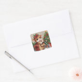 Cute Highland Cow Christmas Sticker (Envelop)