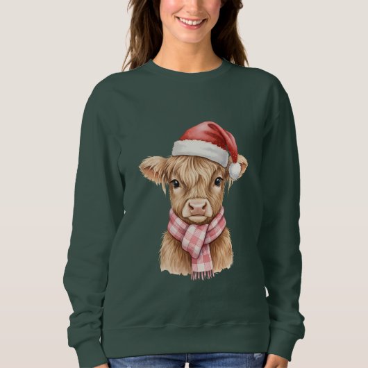 Cute Highland Cow Christmas Trui (Voorkant)