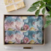 Cute Highland Cow Easter Tulips Pastel Tissuepapier (Geschenk)