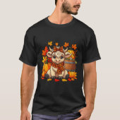 Cute Highland Cow In Plaid F Autumn Fall Season Ar T-shirt (Voorkant)