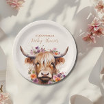 Cute Highland Koe Baby shower Papieren Bordje<br><div class="desc">Breng een vleugje schattige charme naar uw baby shower met onze Schattigee Highland Koe Paper Borden. Deze borden zijn ideaal voor het serveren van lekkernijen en snacks en hebben een grillig Highland koe-ontwerp dat een heerlijke, rustieke touch aan uw feest toevoegt. Elk bord toont een vertederende Highland koe met zijn...</div>
