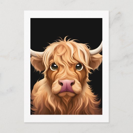 Cute Highland Koe Briefkaart (Voorkant)