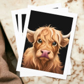 Cute Highland Koe Briefkaart