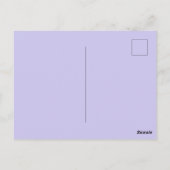 Cute Highland Koe in Lavender Field Briefkaart (Achterkant)