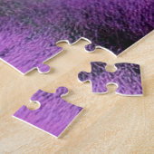 Cute Highland Koe in Lavender Field Legpuzzel (Zijkant)