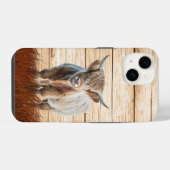 Cute Highland Koe iPhone Hoesje (Achterkant horizontaal)