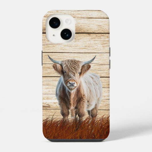 Cute Highland Koe iPhone Hoesje (Achterkant)