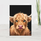 Cute Highland Koe Kaart (Voorkant)