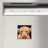 Cute Highland Koe Magneet (Insitu (Vaatwasser))