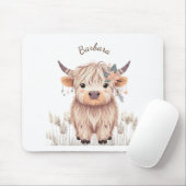 Cute Highland Koe Muismat (Met muis)