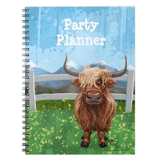 Cute Highland Koe Notitieboek (Voorkant)