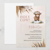 Cute Highland Koe Pampas Boerderij 1e verjaardag Kaart (Voorkant / Achterkant)