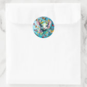 Cute Highland Koe Ronde Sticker (Tas)