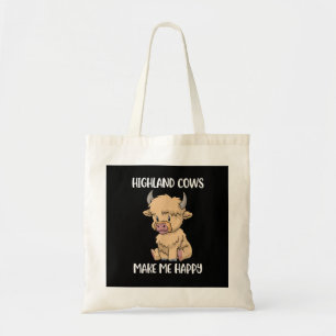 Cute Highland Koe Spirit Animal Koe Gift Messy Ha Tote Bag