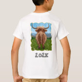 Cute Highland Koe T-shirt (Achterkant)