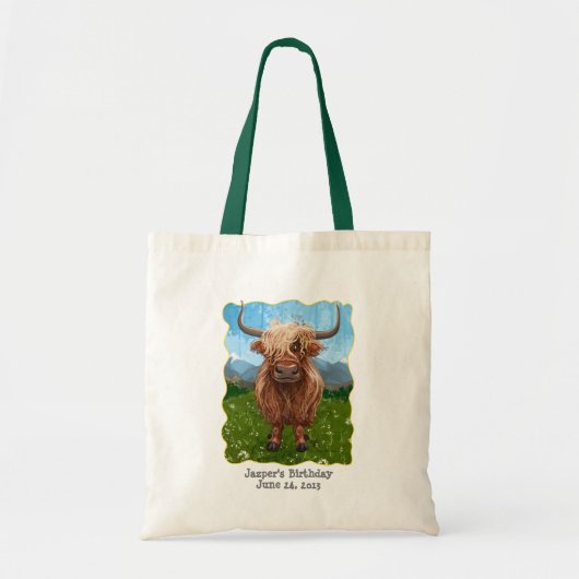 Cute Highland Koe Tote Bag (Voorkant)