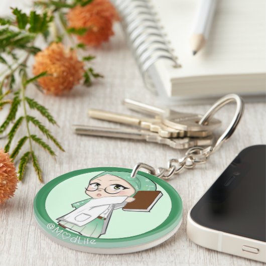 cute hijabed anime key chain sleutelhanger (Voorkant Rechts)