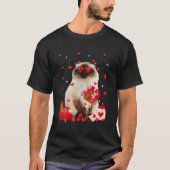 Cute Himalayan Cat Valentijn Fun Cat Dad Cat Ma T-shirt (Voorkant)