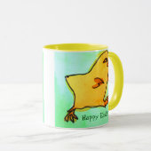 Cute hip Easter chick retro illustratie Mok (Voorkant rechts)